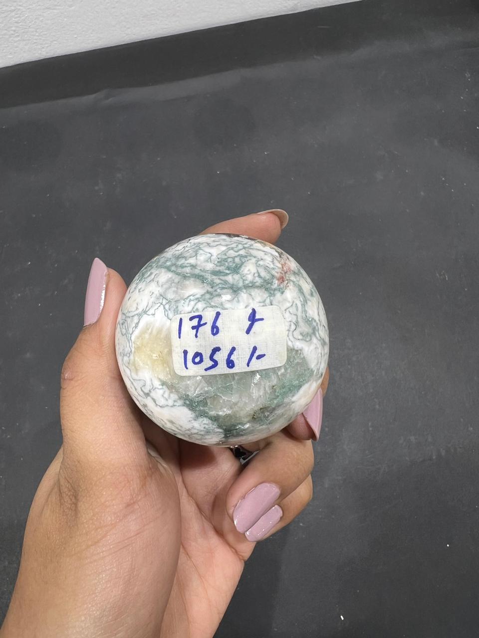 Green Heulandite Sphere 176g - AEORA ROCKS INDIA -Healing Crystals superstore