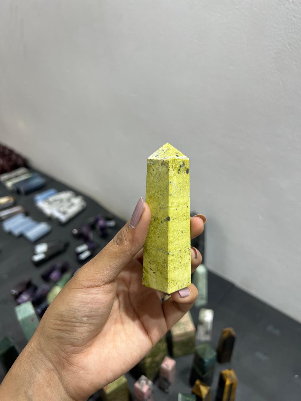 Lizardite Tower 91g - AEORA ROCKS INDIA -Healing Crystals superstore