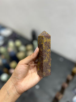 Fruit Jasper Tower 221g - AEORA ROCKS INDIA -Healing Crystals superstore
