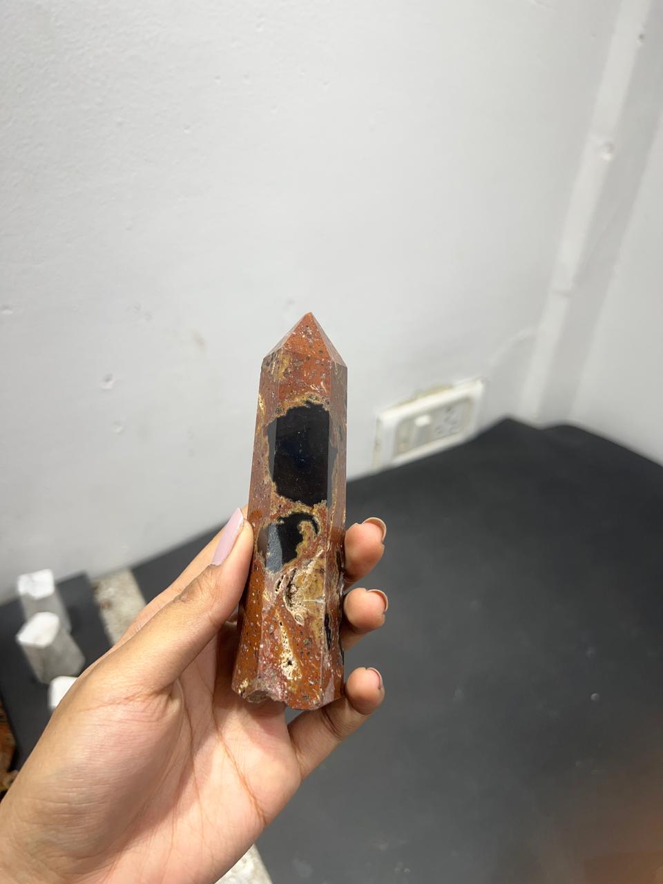 Red Agate Tower 177g - AEORA ROCKS INDIA -Healing Crystals superstore