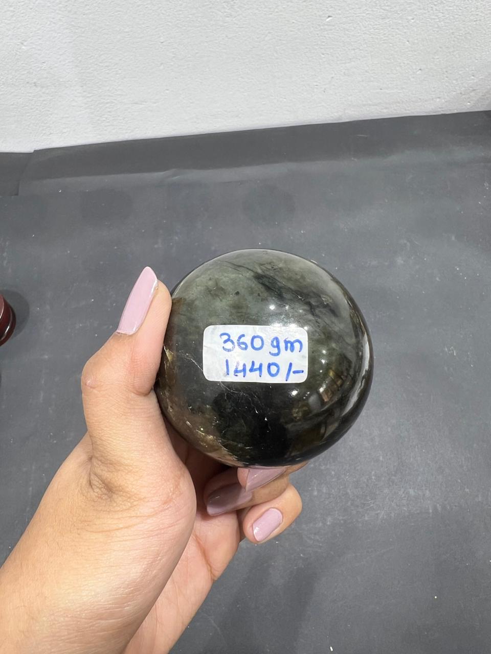 Labradorite Sphere 360g - AEORA ROCKS INDIA -Healing Crystals superstore