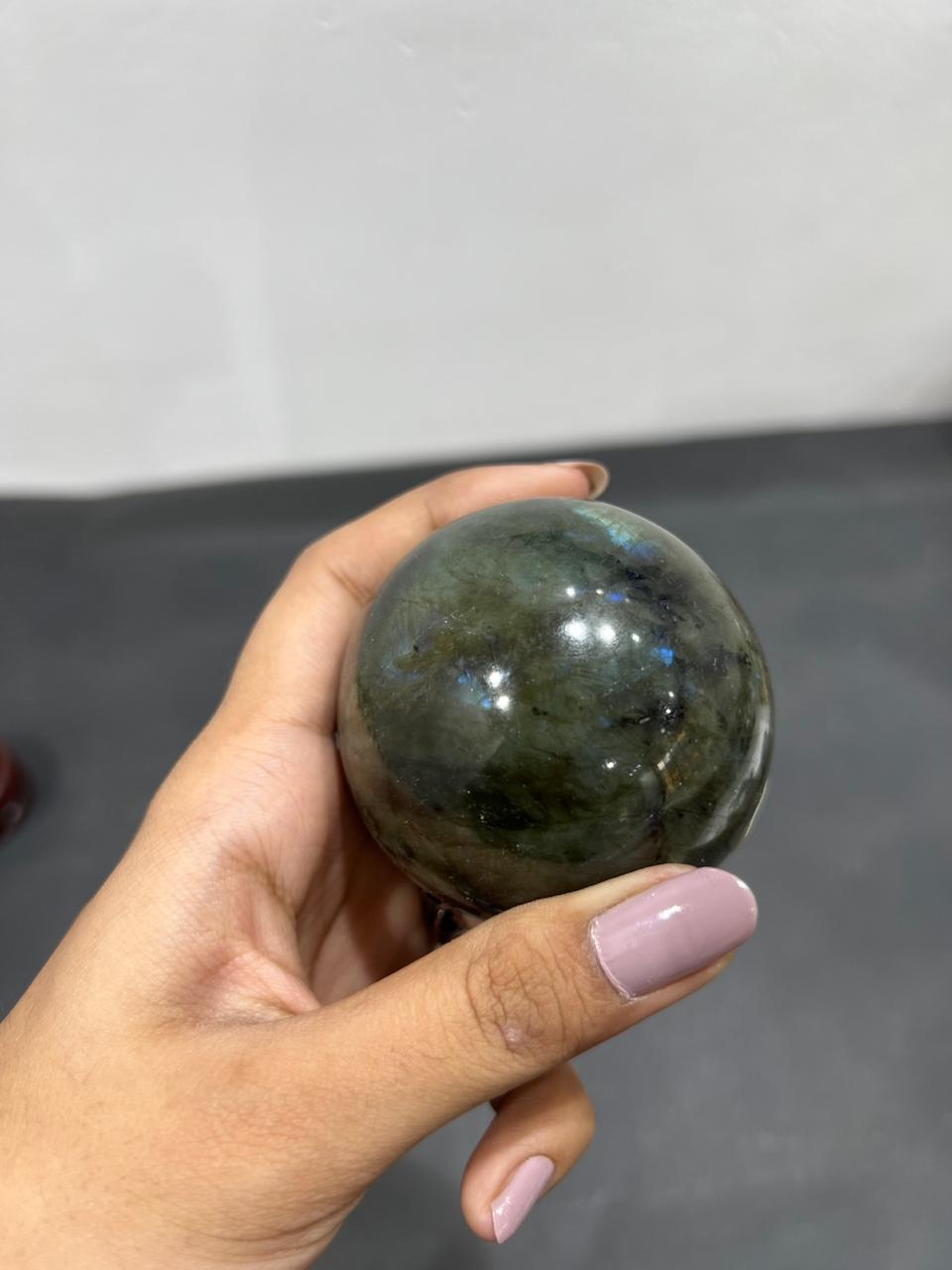 Labradorite Sphere 330g - AEORA ROCKS INDIA -Healing Crystals superstore