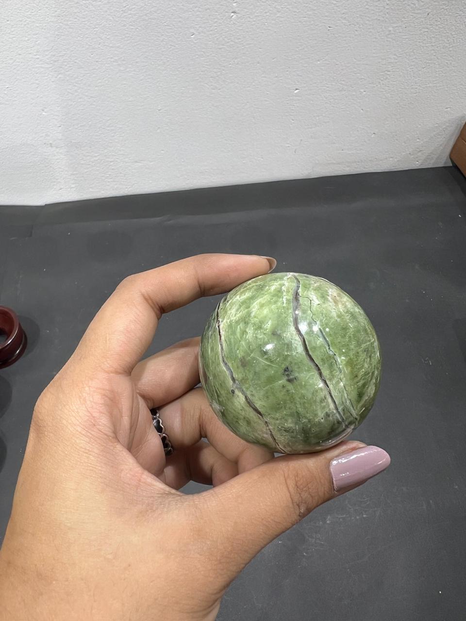 Chrysocolla Sphere 222g - AEORA ROCKS INDIA -Healing Crystals superstore