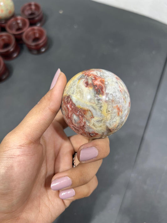Crazy Lace Agate Sphere 222g
