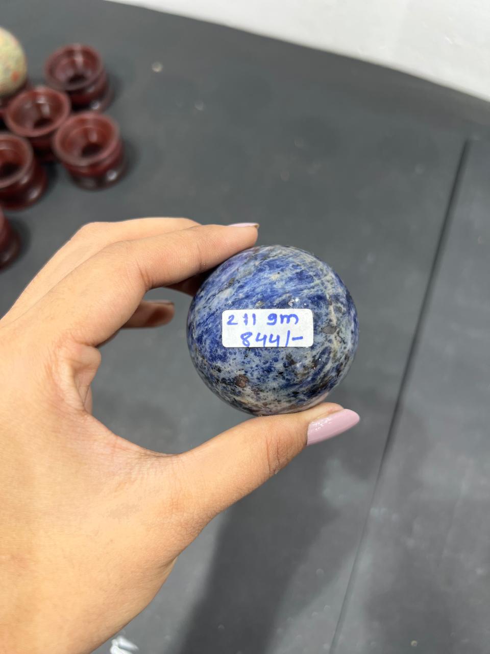 Sodalite Sphere 211g - AEORA ROCKS INDIA -Healing Crystals superstore