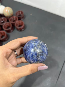 Sodalite Sphere 211g - AEORA ROCKS INDIA -Healing Crystals superstore
