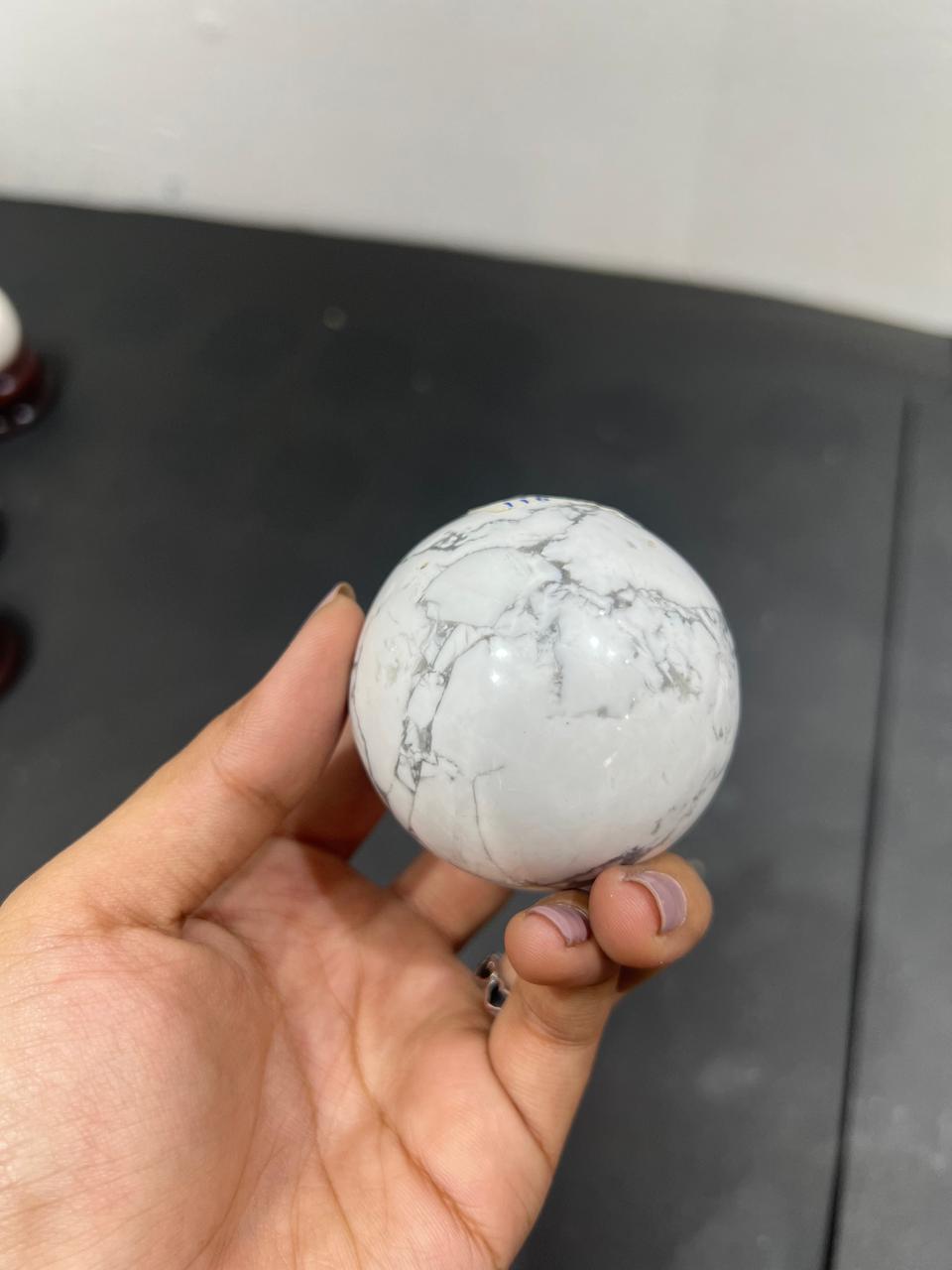 Howalite Sphere 291g - AEORA ROCKS INDIA -Healing Crystals superstore