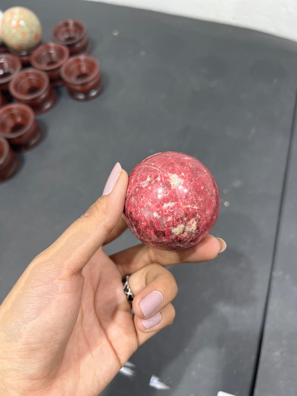 Thulite Sphere 244g