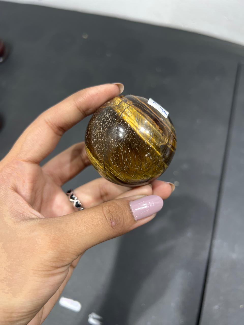 Tiger Eye Sphere 159g - AEORA ROCKS INDIA -Healing Crystals superstore