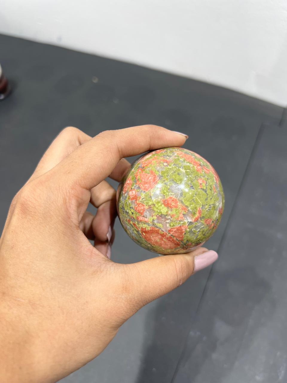 Unakite Sphere 300g - AEORA ROCKS INDIA -Healing Crystals superstore