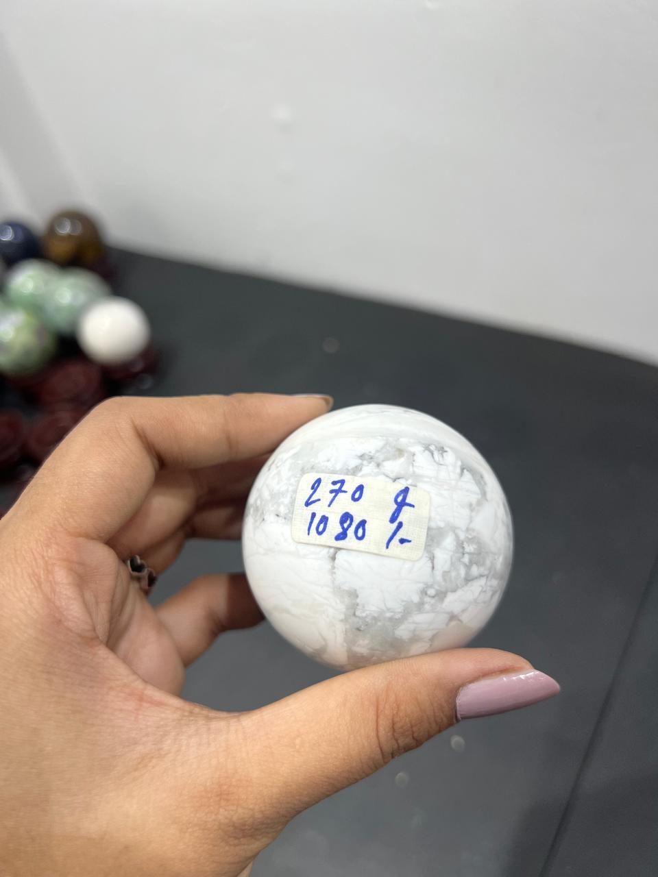 Howalite Sphere 270g - AEORA ROCKS INDIA -Healing Crystals superstore