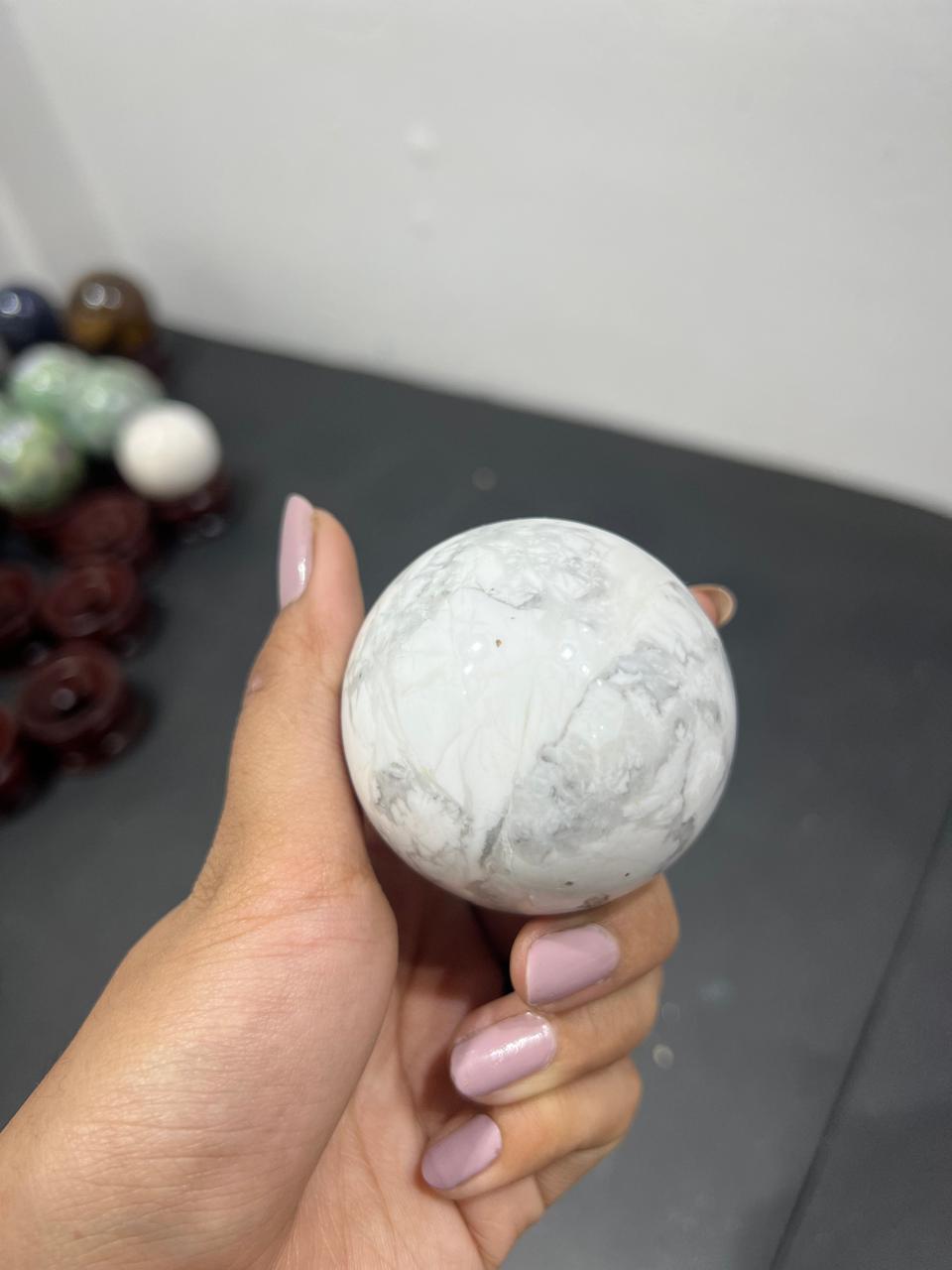 Howalite Sphere 270g - AEORA ROCKS INDIA -Healing Crystals superstore