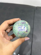 Ruby Zoisite Sphere 245g - AEORA ROCKS INDIA -Healing Crystals superstore
