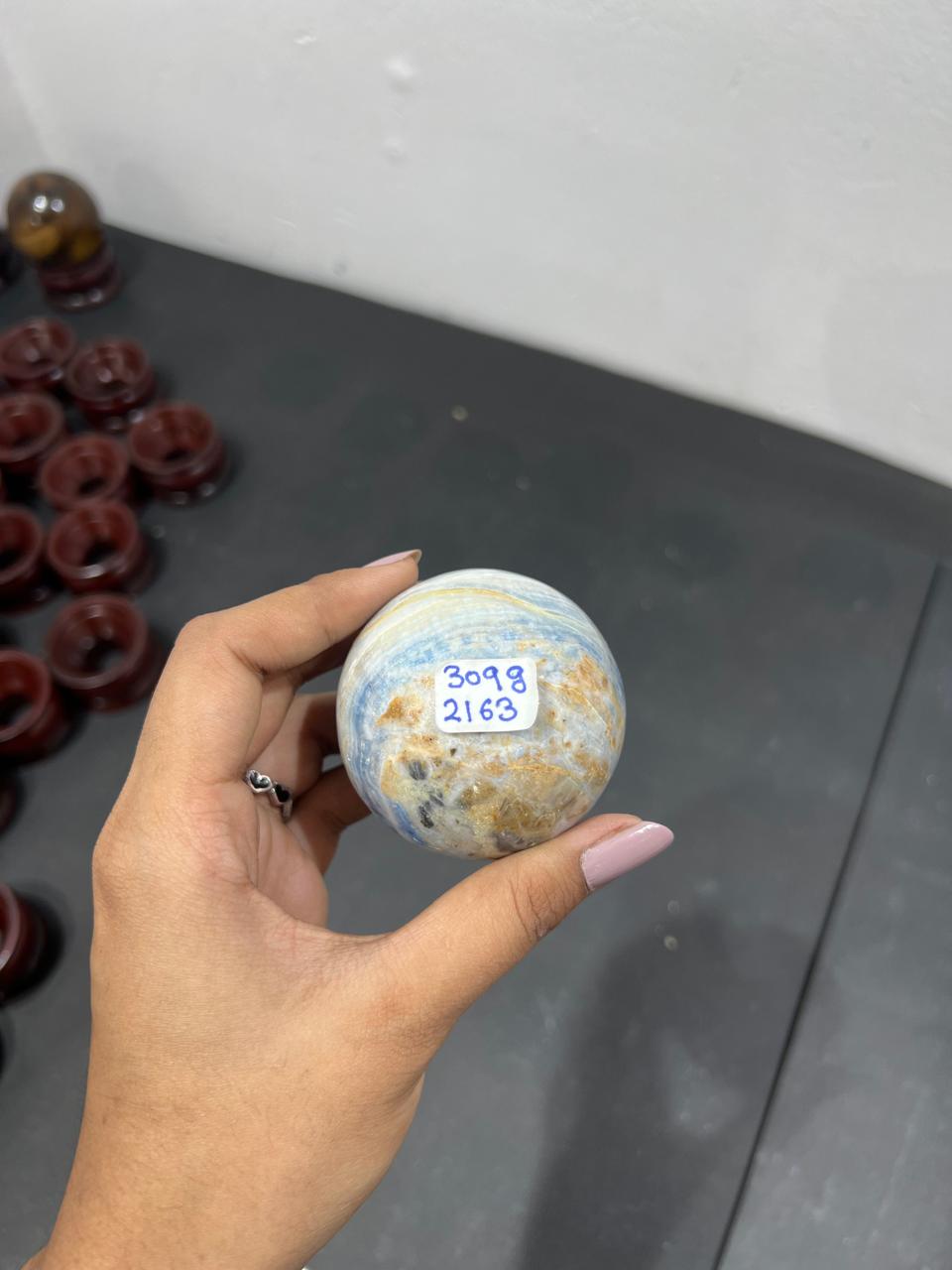 Scheelite Sphere 309g - AEORA ROCKS INDIA -Healing Crystals superstore