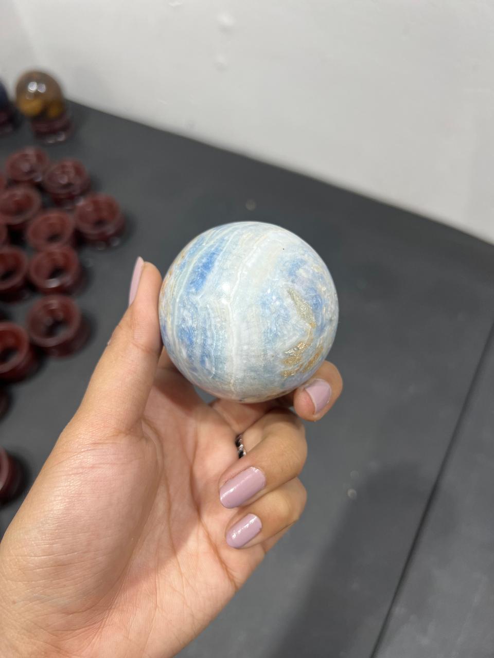 Scheelite Sphere 309g - AEORA ROCKS INDIA -Healing Crystals superstore