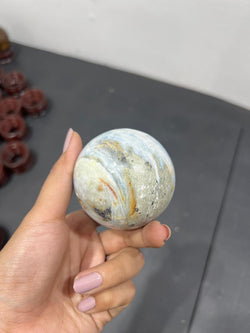 Scheelite Sphere 358g - AEORA ROCKS INDIA -Healing Crystals superstore
