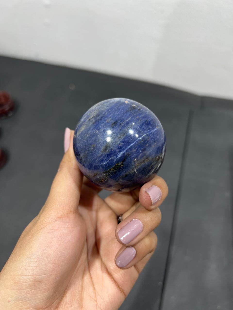 Sodalite Sphere 235g - AEORA ROCKS INDIA -Healing Crystals superstore