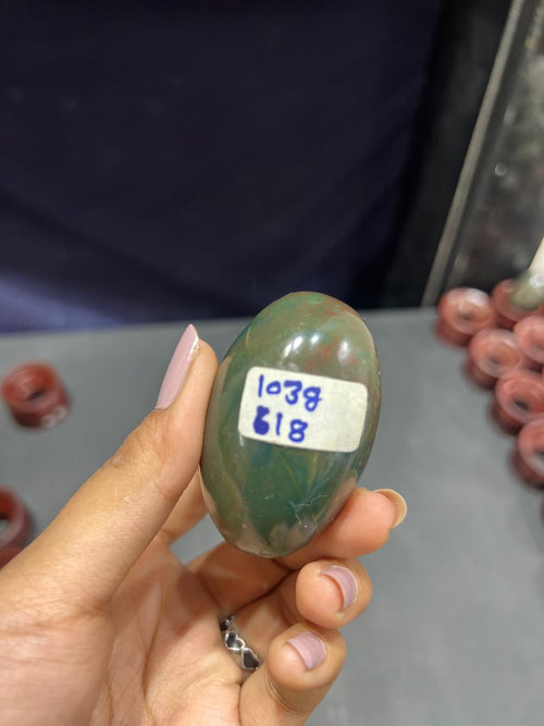 Bloodstone Lingam 103g - AEORA ROCKS INDIA -Healing Crystals superstore