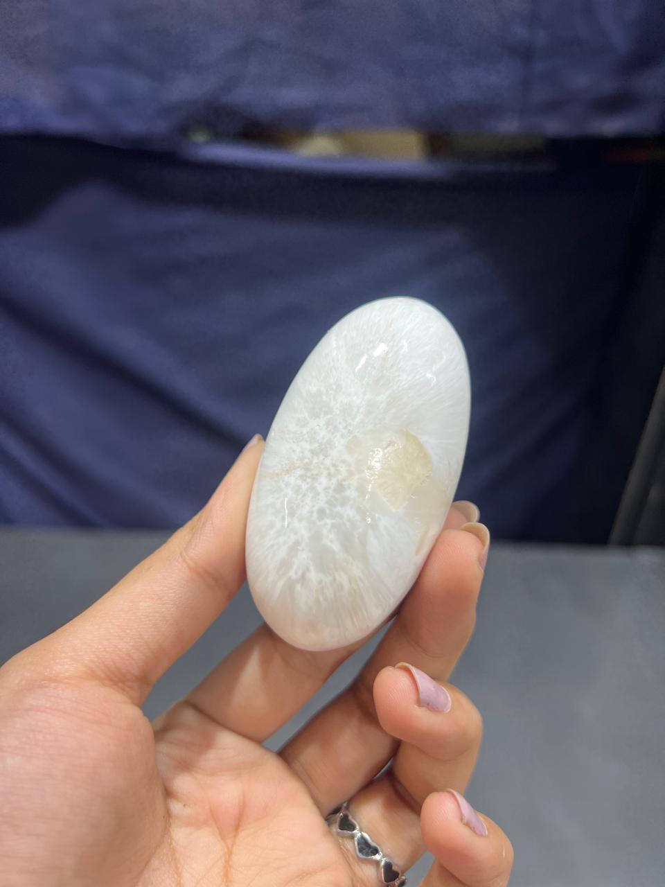 Scolecite Lingam 112g - AEORA ROCKS INDIA -Healing Crystals superstore