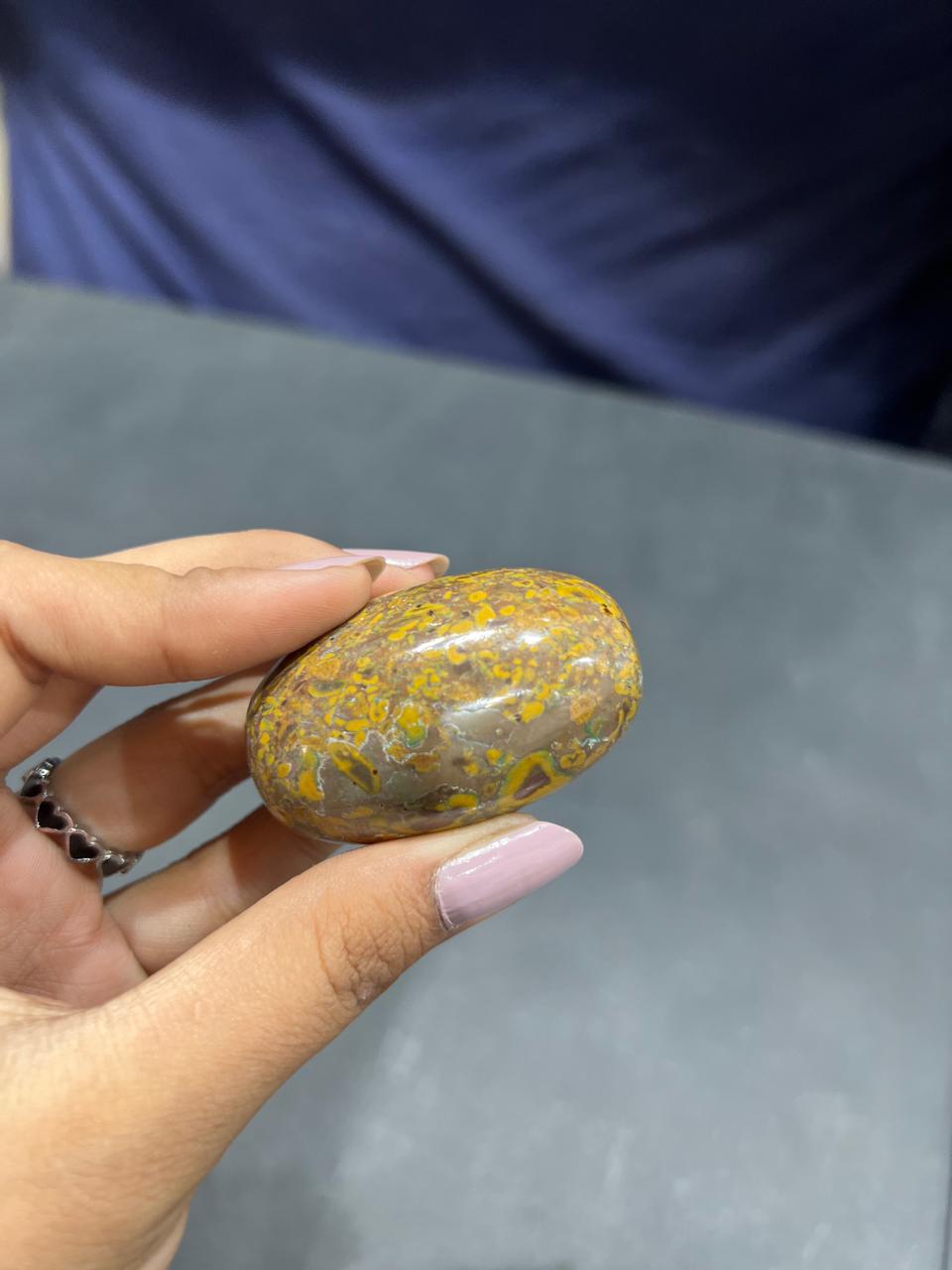 Fruit Jasper Lingam 83g - AEORA ROCKS INDIA -Healing Crystals superstore