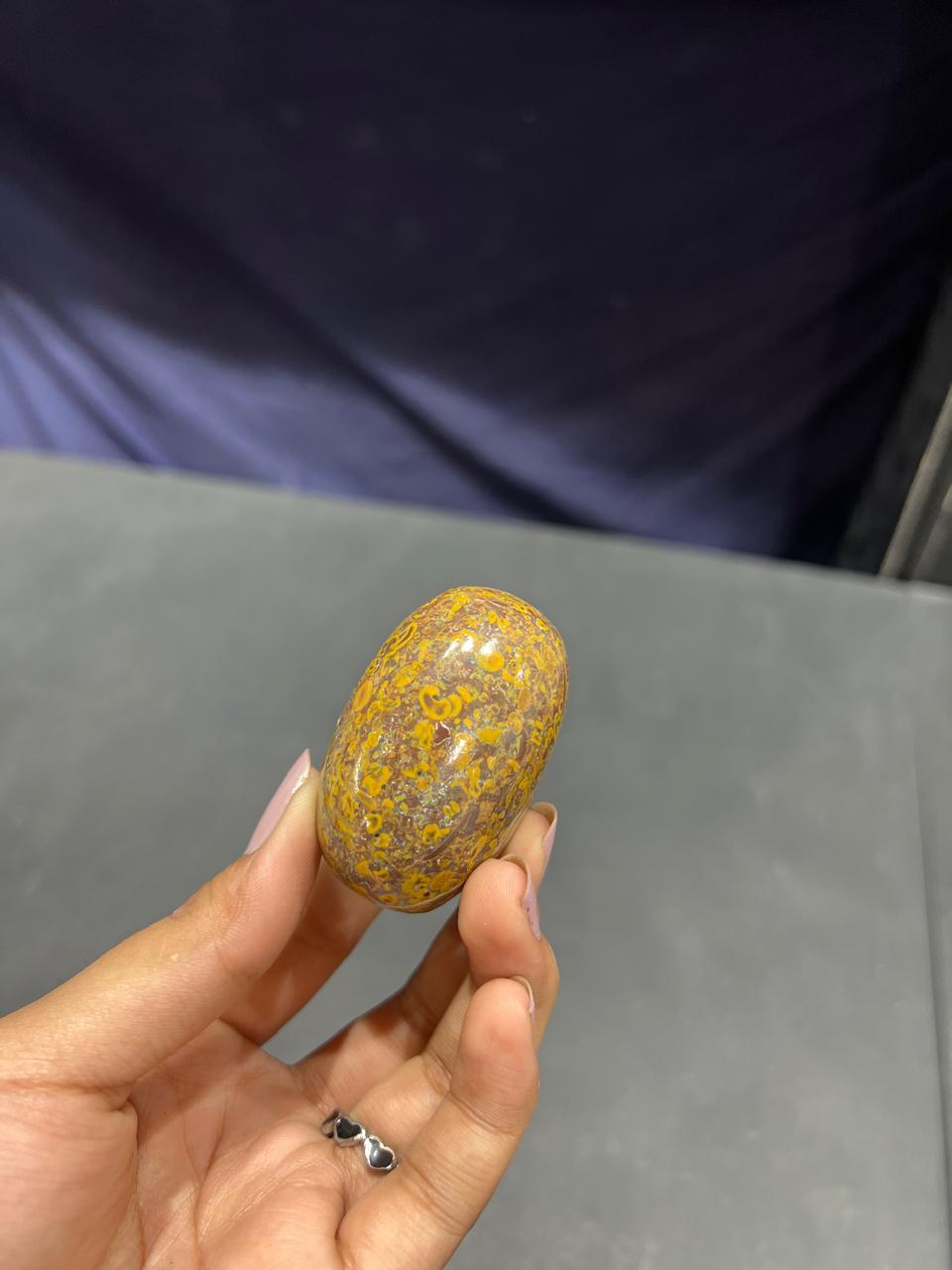 Fruit Jasper Lingam 87g - AEORA ROCKS INDIA -Healing Crystals superstore