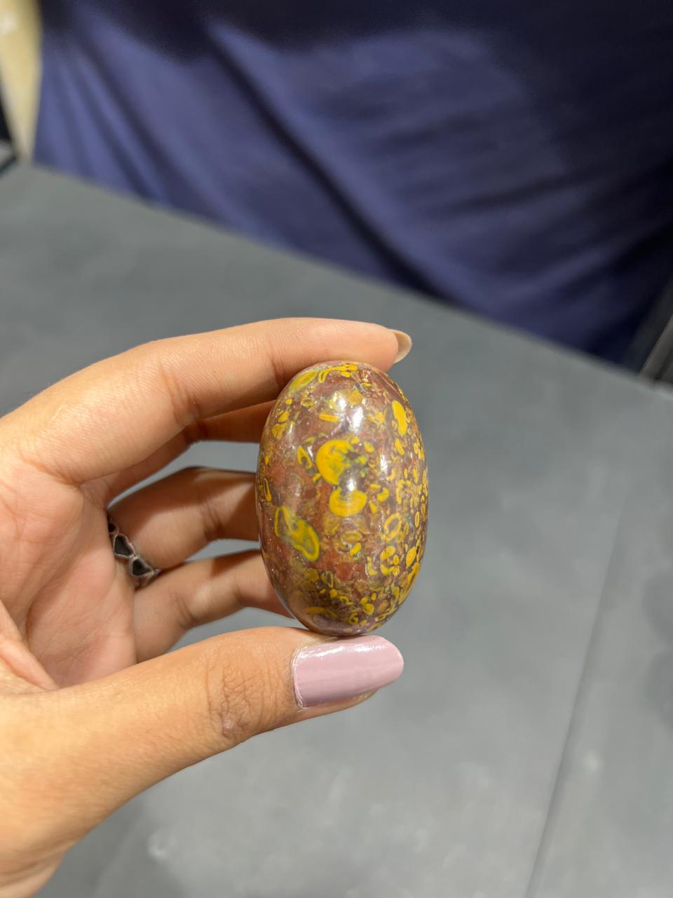 Fruit Jasper Lingam 75g - AEORA ROCKS INDIA -Healing Crystals superstore