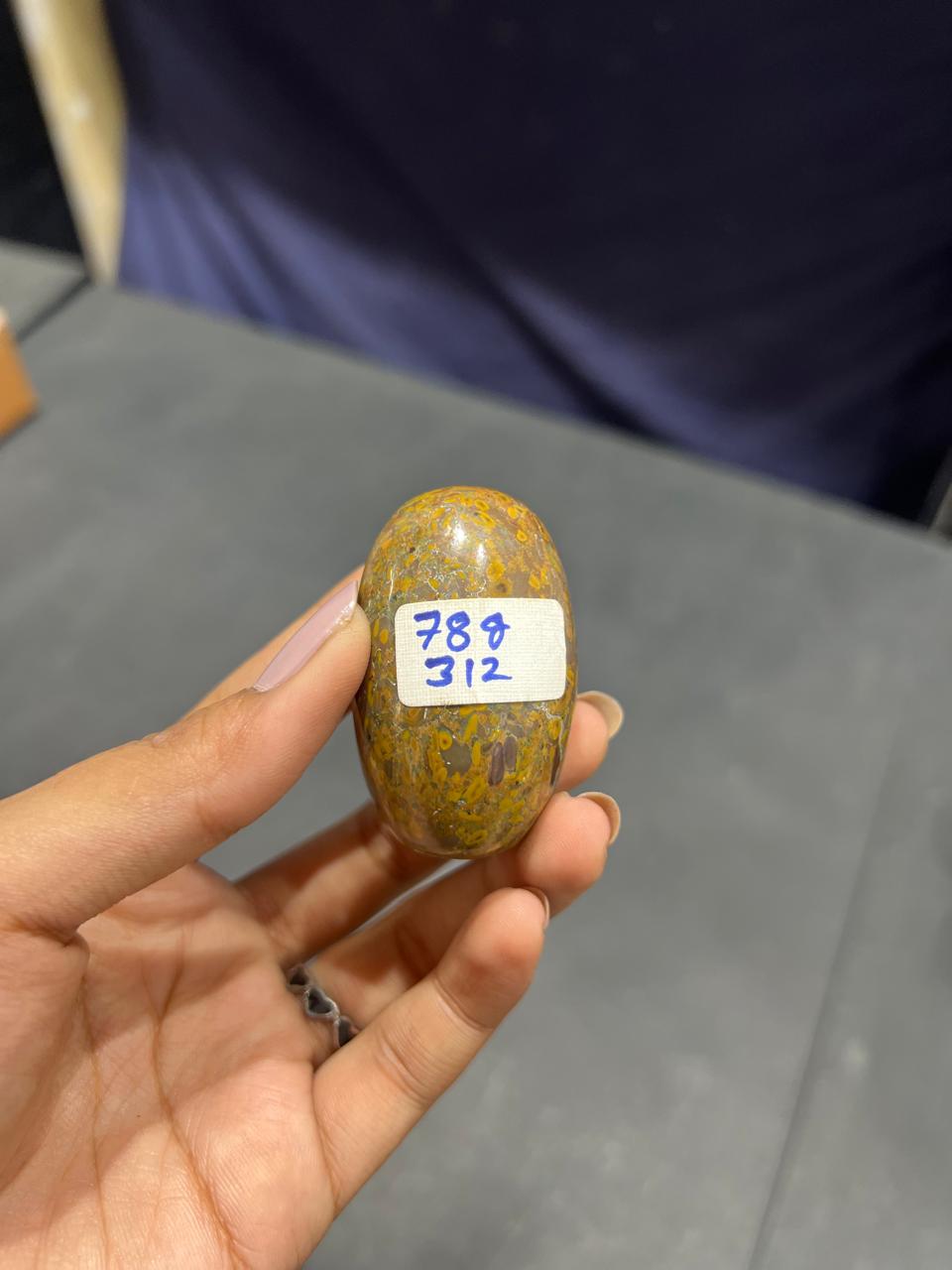 Fruit Jasper Lingam 78g - AEORA ROCKS INDIA -Healing Crystals superstore