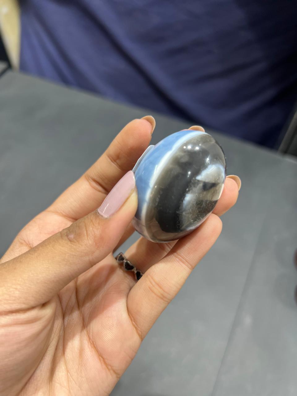 Blue Opal Lingam 66g - AEORA ROCKS INDIA -Healing Crystals superstore