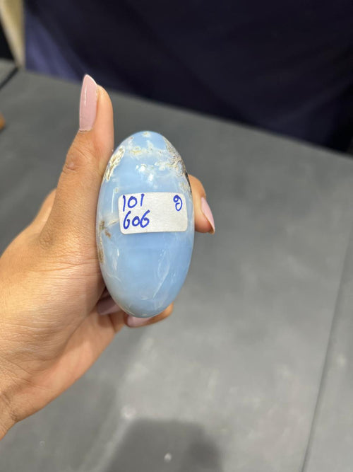 Blue Opal Lingam 101g - AEORA ROCKS INDIA -Healing Crystals superstore