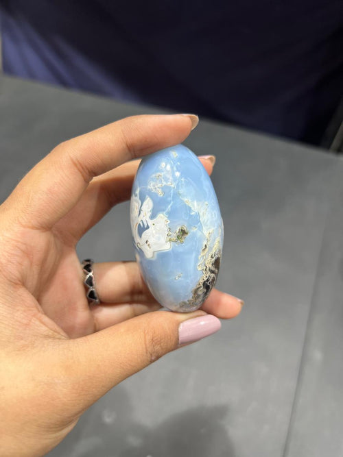 Blue Opal Lingam 101g - AEORA ROCKS INDIA -Healing Crystals superstore