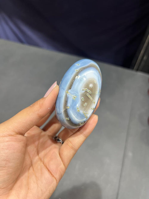 Blue Opal Lingam 135g - AEORA ROCKS INDIA -Healing Crystals superstore