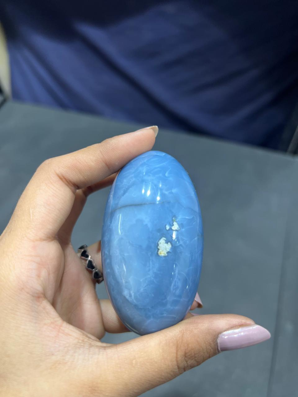 Blue Opal Lingam 152g - AEORA ROCKS INDIA -Healing Crystals superstore