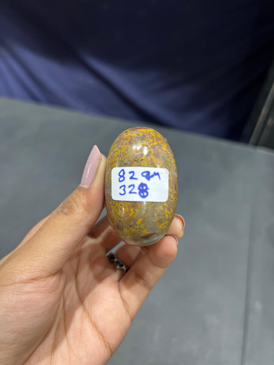 Fruit Jasper Lingam 82g - AEORA ROCKS INDIA -Healing Crystals superstore