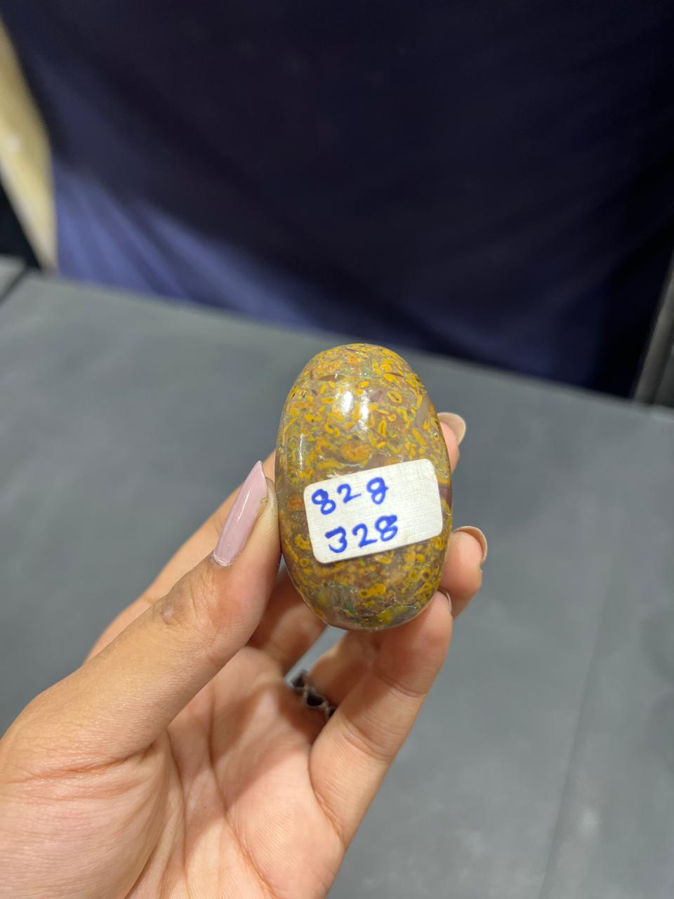 Fruit Jasper Lingam 82g - AEORA ROCKS INDIA -Healing Crystals superstore