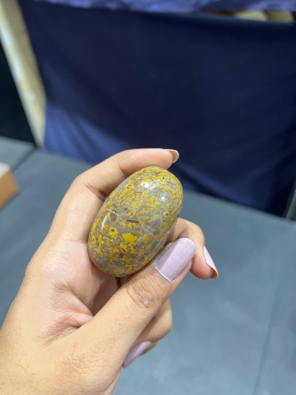 Fruit Jasper Lingam 82g - AEORA ROCKS INDIA -Healing Crystals superstore