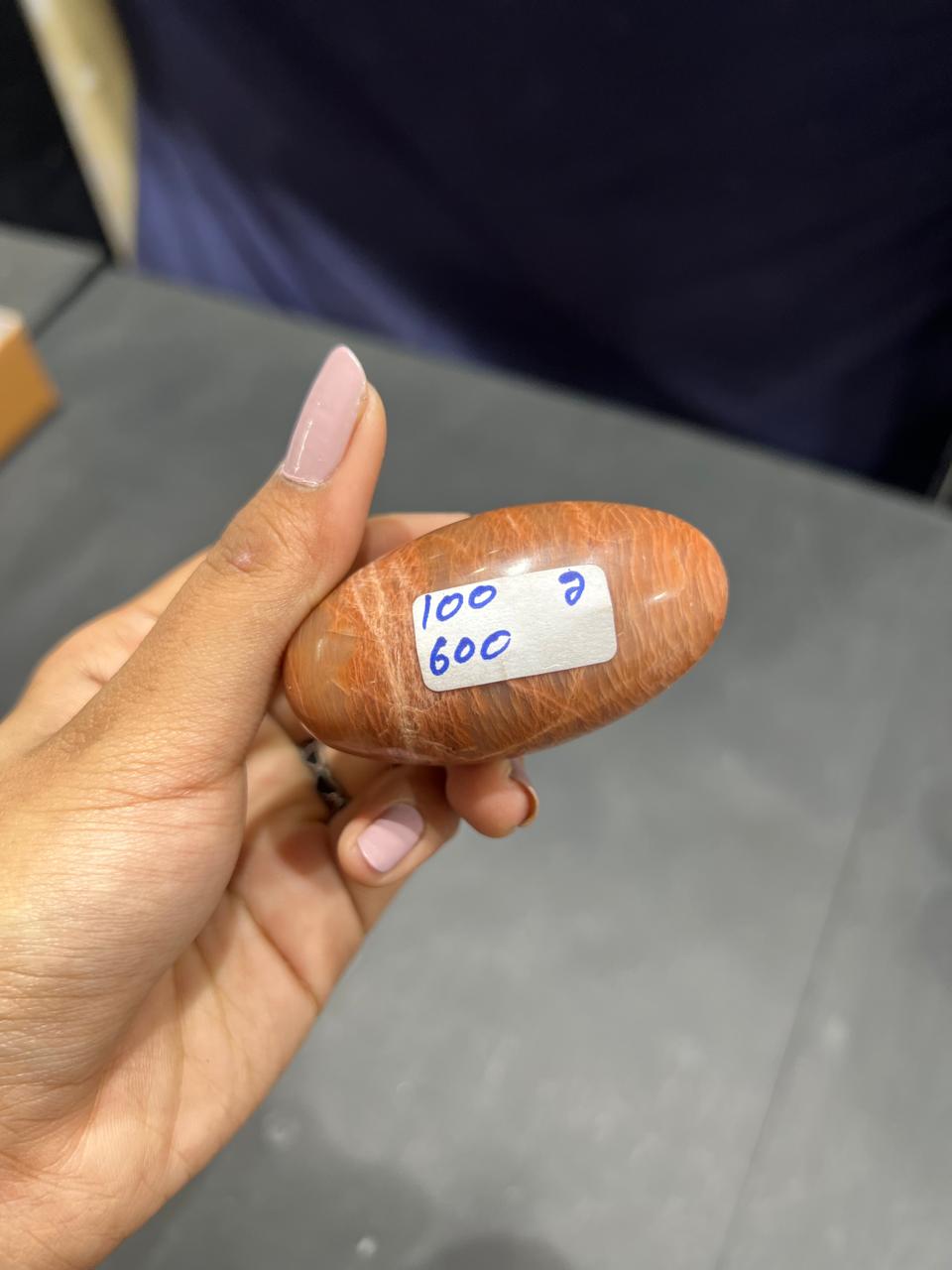 Orange Moonstone Lingam 100g - AEORA ROCKS INDIA -Healing Crystals superstore