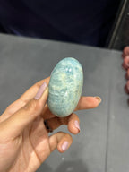Aquamarine Lingam 115g - AEORA ROCKS INDIA -Healing Crystals superstore