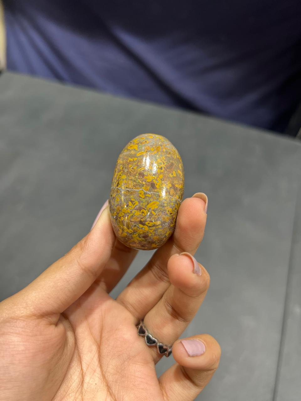 Fruit Jasper Lingam 82g - AEORA ROCKS INDIA -Healing Crystals superstore
