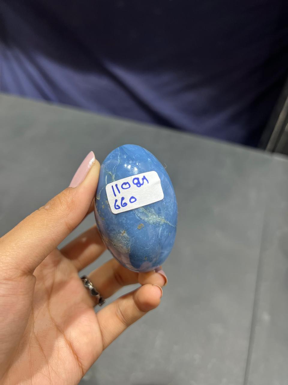 Blue Opal Lingam 110g - AEORA ROCKS INDIA -Healing Crystals superstore