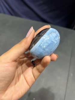 Blue Opal Lingam 102g - AEORA ROCKS INDIA -Healing Crystals superstore