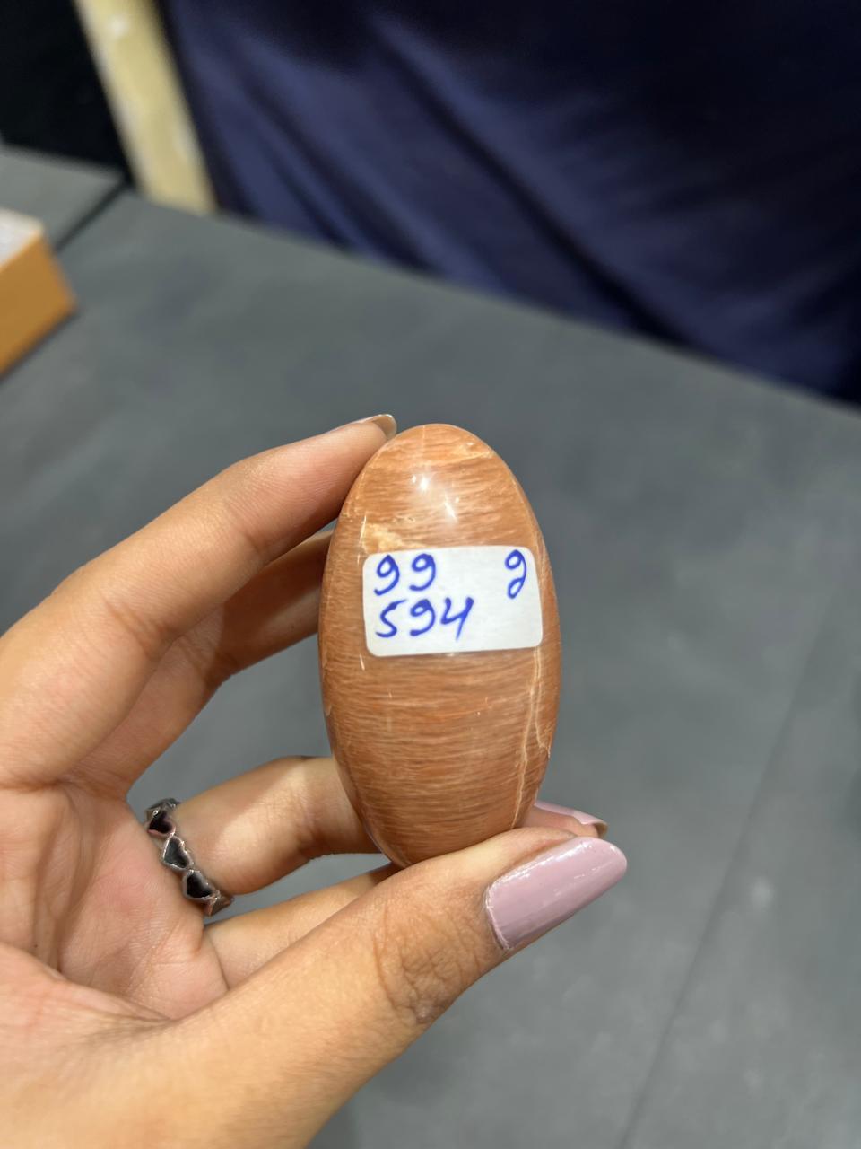 Orange Moonstone Lingam 99g - AEORA ROCKS INDIA -Healing Crystals superstore