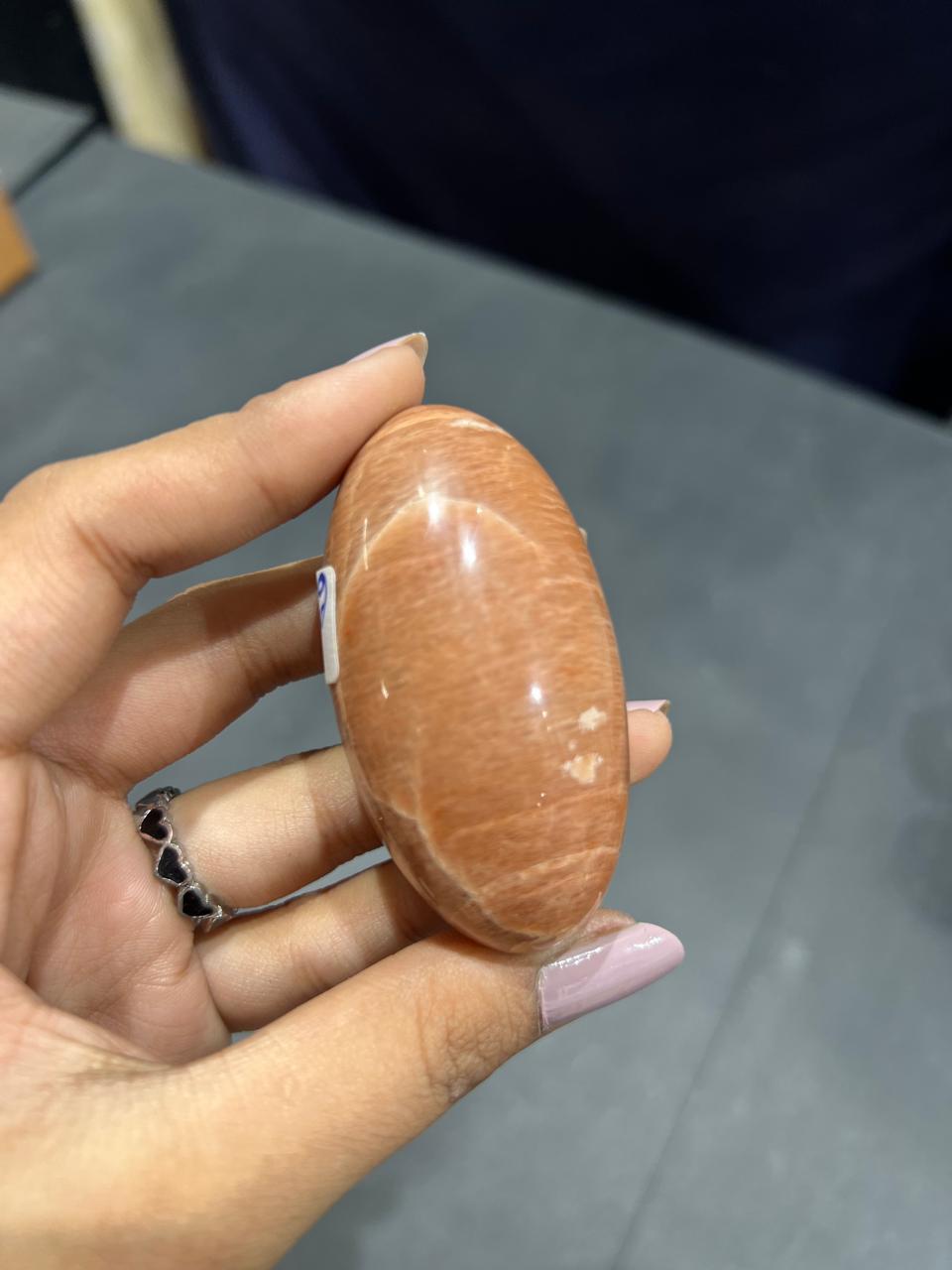 Orange Moonstone Lingam 99g - AEORA ROCKS INDIA -Healing Crystals superstore