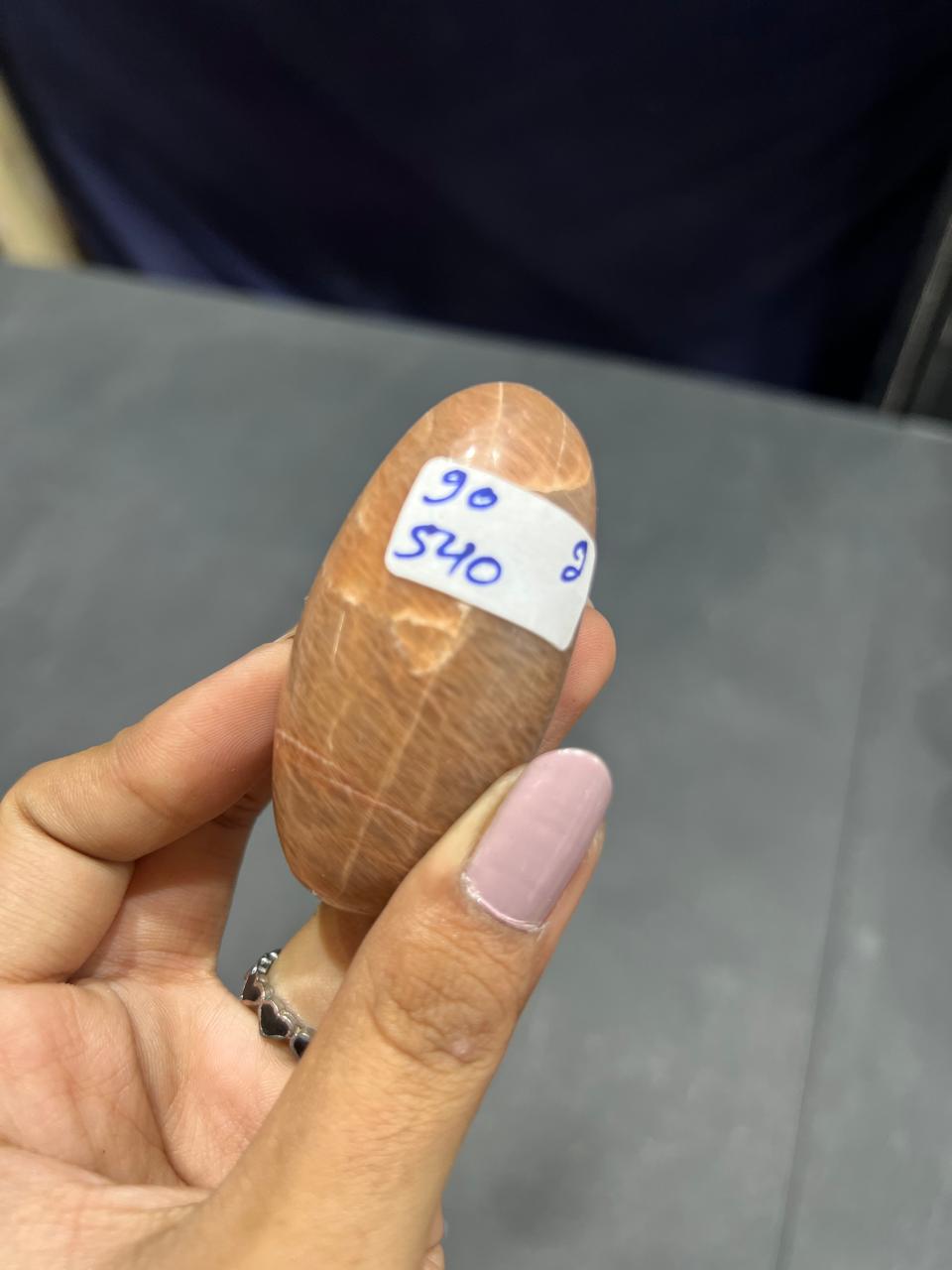 Orange Moonstone Lingam 90g - AEORA ROCKS INDIA -Healing Crystals superstore