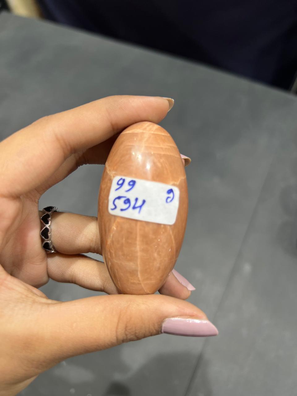 Orange Moonstone Lingam 99g - AEORA ROCKS INDIA -Healing Crystals superstore