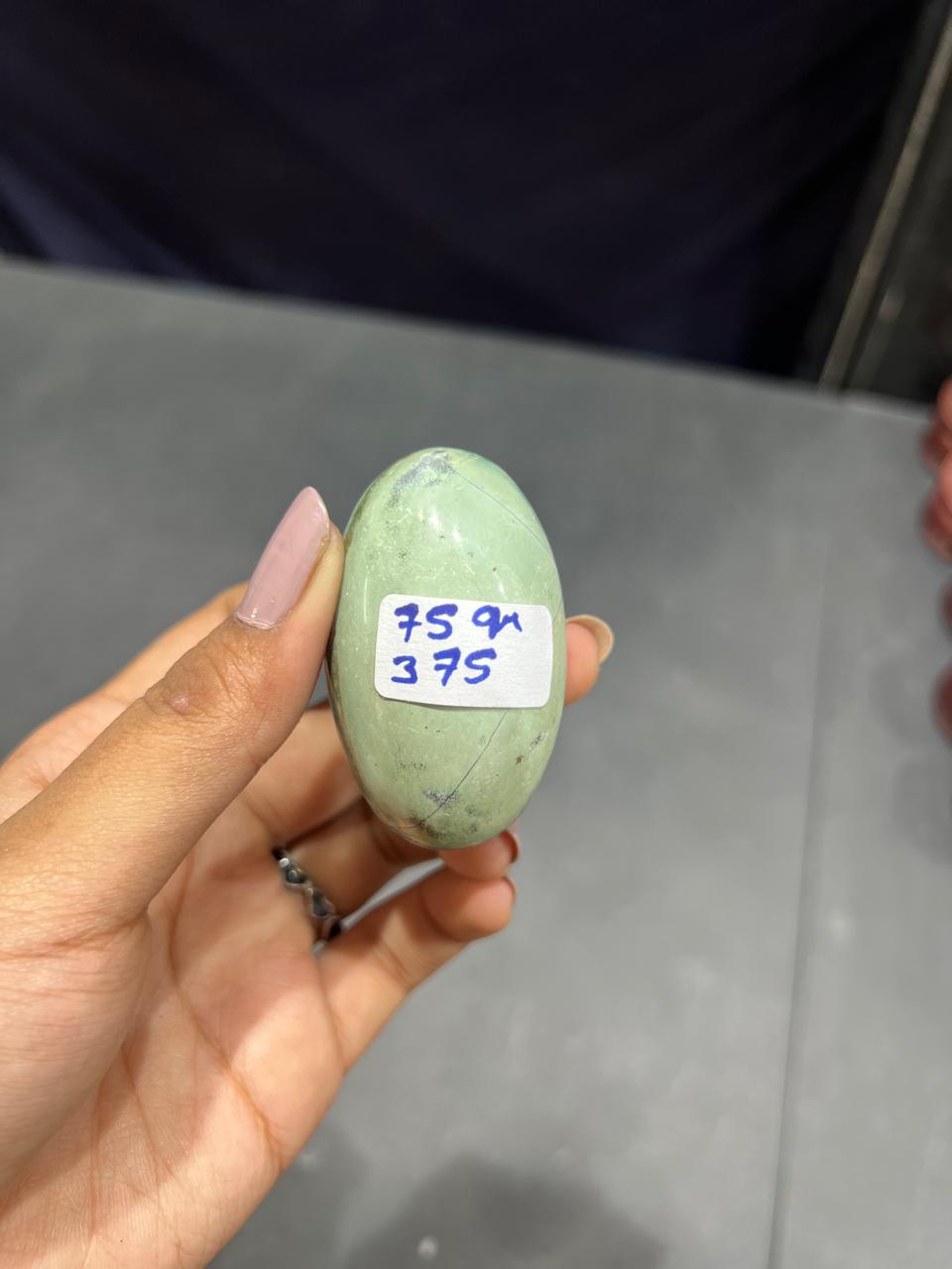 Green Zebra Lingam 75g - AEORA ROCKS INDIA -Healing Crystals superstore