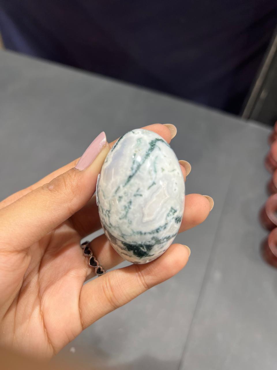 Tree Agate Lingam 88g - AEORA ROCKS INDIA -Healing Crystals superstore