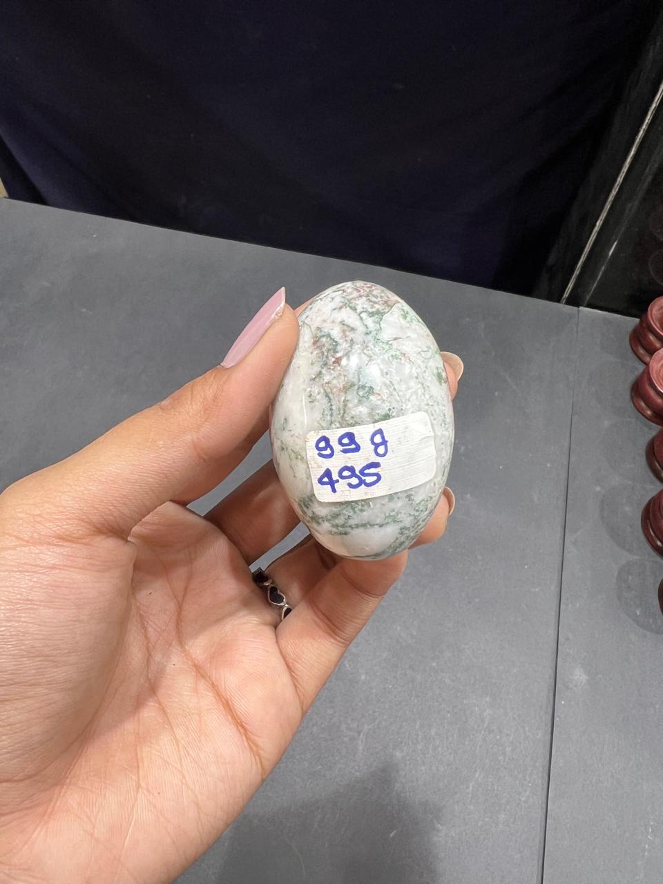 Tree Agate Lingam 99g - AEORA ROCKS INDIA -Healing Crystals superstore