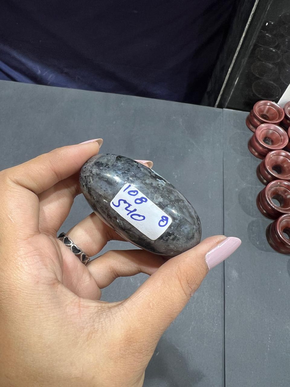 Larvikite Lingam 108g - AEORA ROCKS INDIA -Healing Crystals superstore