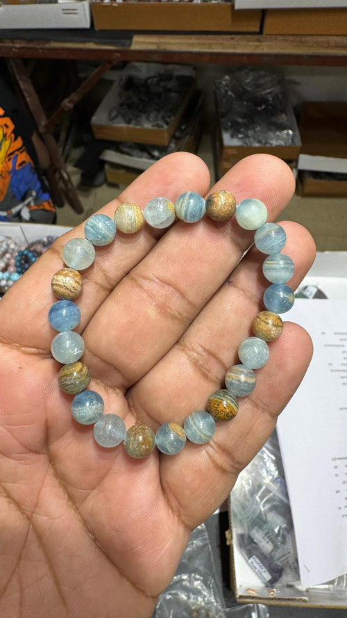 Blue Celesite Bracelet - AEORA ROCKS INDIA -Healing Crystals superstore