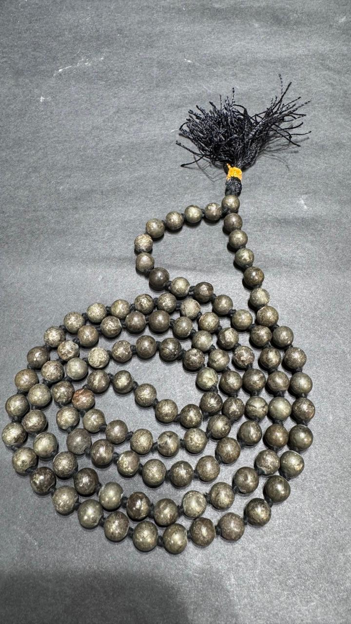 Pyrite Japa Mala - AEORA ROCKS INDIA -Healing Crystals superstore